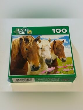 New “Horses Trio” Puzzle 100 Pieces 8.75” x 11.25” Puzzlebug Cra-Z-Art Horse